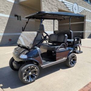 Black 4 seaters lithium evolution golf cart